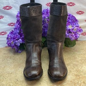 Tory Burch Corey Leather & Suede Boots SZ 10